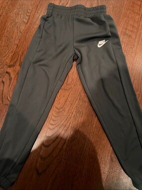 Nike Kids Black Jogger Pants with White Logo light material